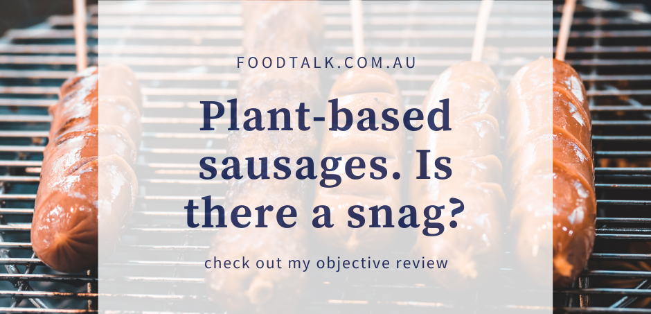 Picture of meat-free sausages on BBQ with the question - is there a snag